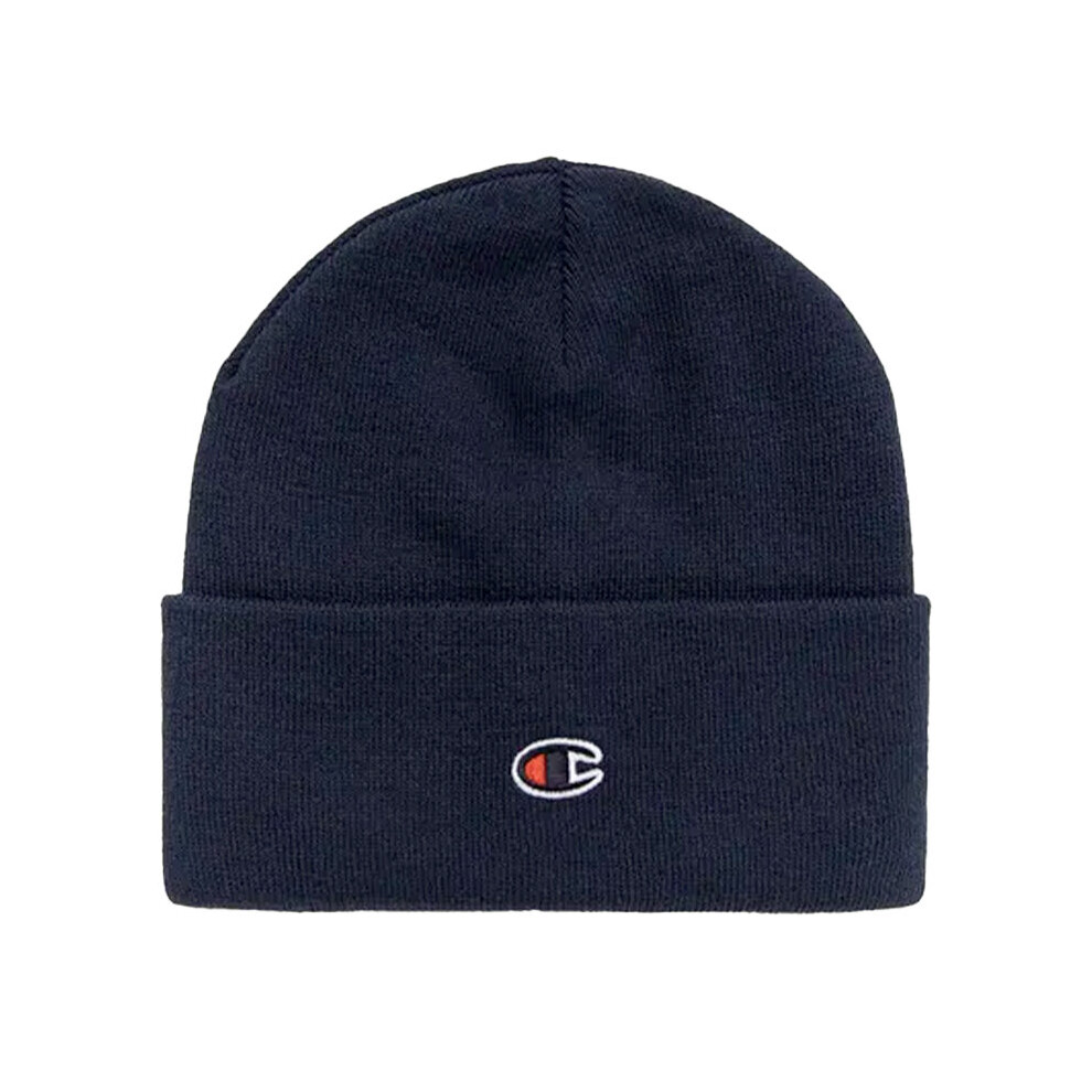 (Navy) CHAMPION Mens Beanie Hat Thick knitted