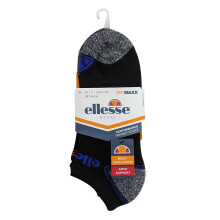 (Black and Blue, UK 7-11) ELLESSE Mens Low Cut Socks 3 Pack