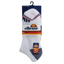 (White, UK 7-11) ELLESSE Mens Low Cut Socks 3 Pack