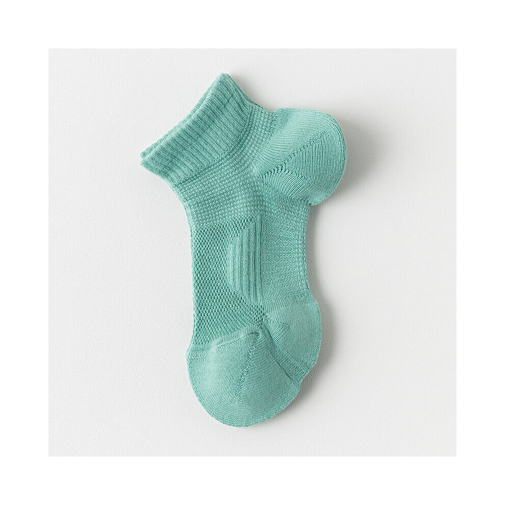 Cotton Socks for Women Ankle Socks Running Crew Socks Size 4-8 (6Pairs)/green