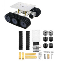 Mini TP100 Tracked Aluminum Alloy Chassis Tank Car Kit with 12v 330RPM Motor for