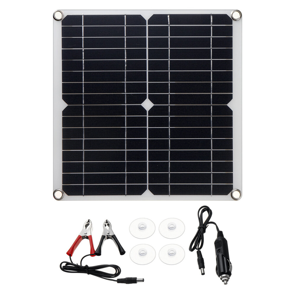 20W Solar Panel Battery Charger Monocrystalline High Conversion Rate Solar Power Kit 791336872873
