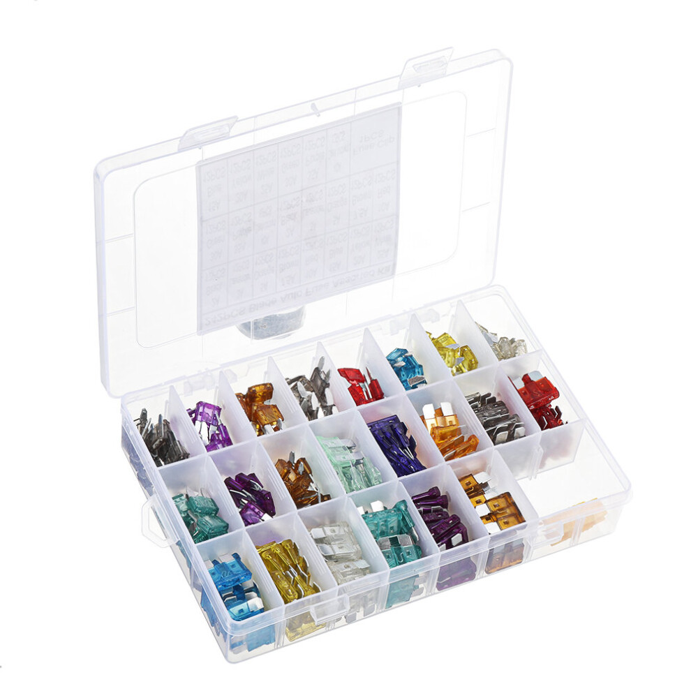 242Pcs Car Blade Fuse 2A-40A 3A 5A 7.5A 10A 15A 20A 25A 30A 35A 787825068049