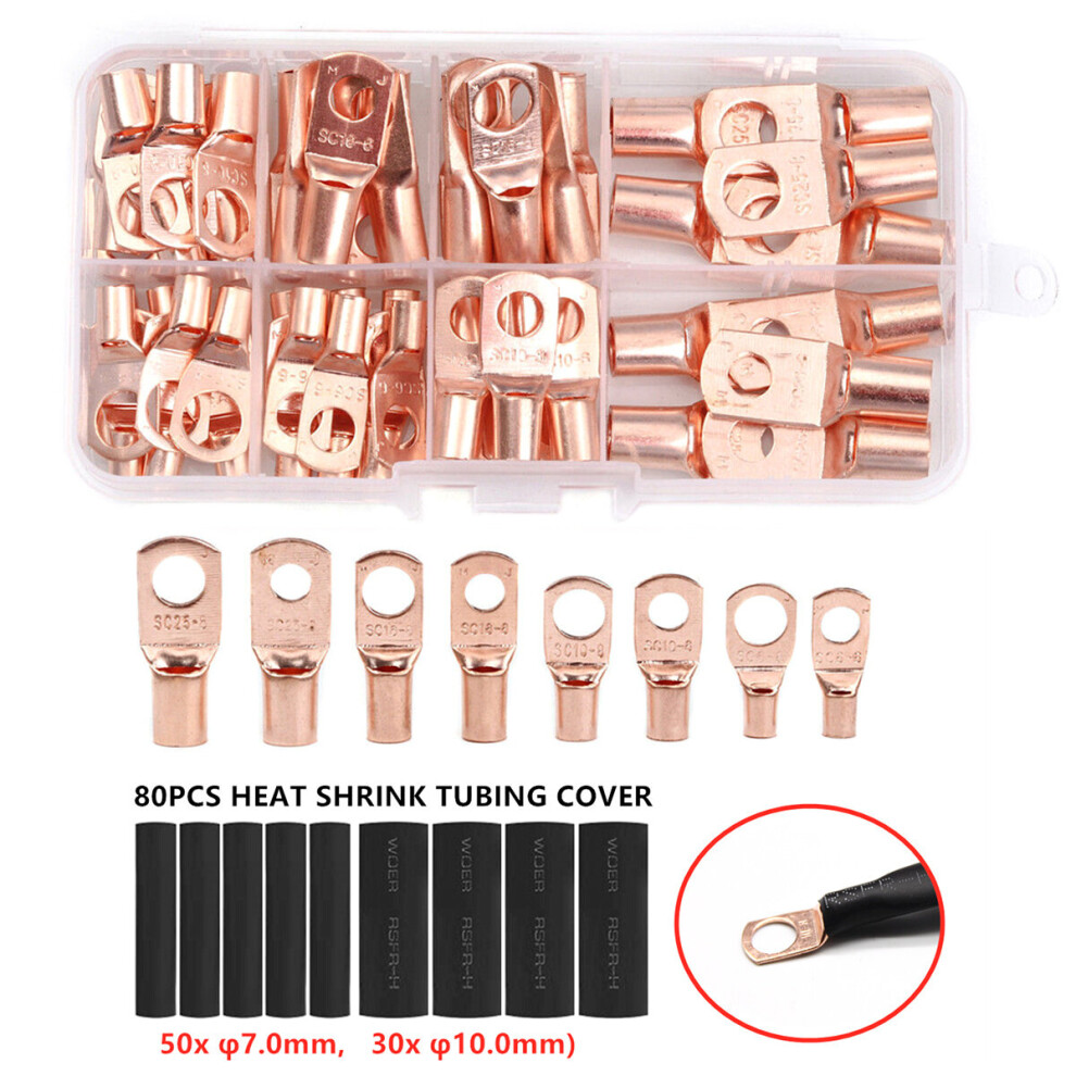 140Pcs Sc Buckle With Heat Shrinkable Tube Gold Color 6906142209919
