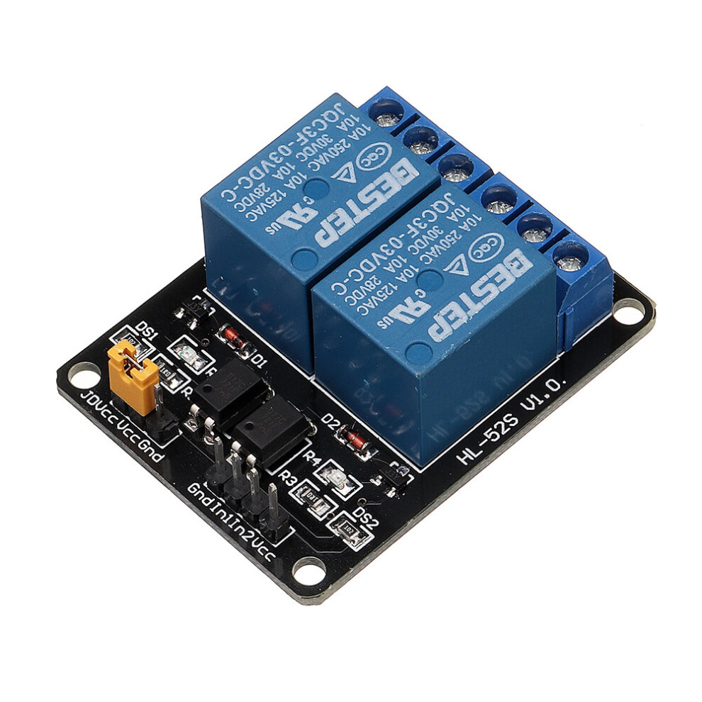 5Pcs Bestep 2 Channel 3V Relay Module Low Level Trigger Optocoupler Isolation For Auduino 300028162644