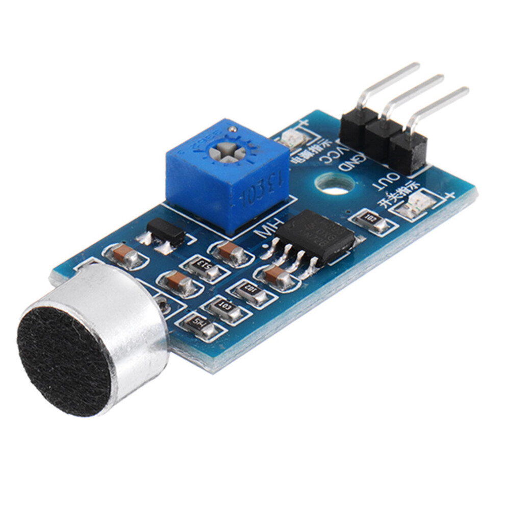 50Pcs Microphone Sound Sensor Module Voice Sensor High Sensitivity Sound Detection Module Whistle Module 818265479727