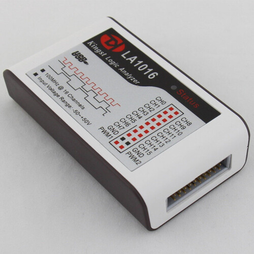 Kingst LA1016 USB Logic Analyzer 100M Max Sample Rate 16 Channels 10B Samples MCU ARM FPGA Debug Tool English Software 1