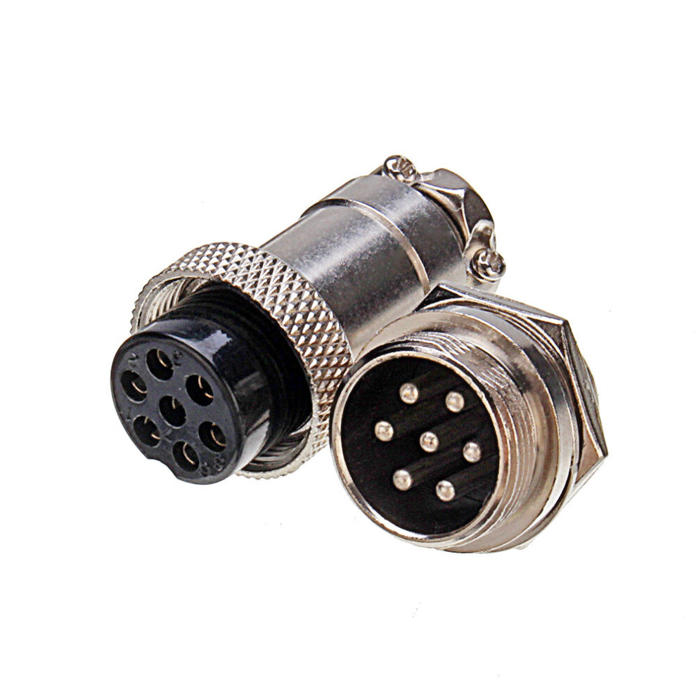 5Pcs Gx20 7 Pin 20Mm Male & Female Wire Panel Circular Connector Aviation Socket Plug 300028135686