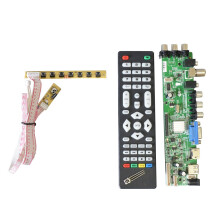 DS.D3663LUA.A81.2.PA V56 V59 Universal LCD Driver Board Support DVB-T2 TV Board+7 Key Switch+IR 3663