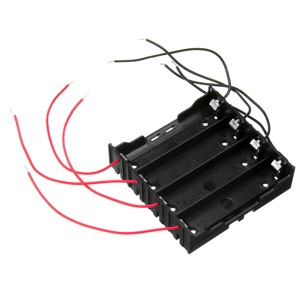 5Pcs Diy 4 Slot 18650 Battery Holder With 8 Leads 312588187647