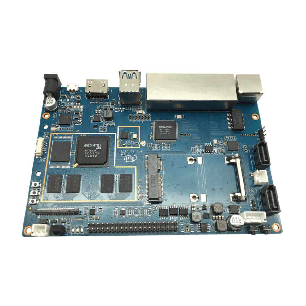 Banana Pi Bpi-R2 Mt7623n Quad-Core Arm Cortex-A7 2G Ddr3 4G Lan Ports 1G Wan 8Gb Emmc With Wifi & Bluetooth Onboard Single Board Computer Developmen 3796737091097