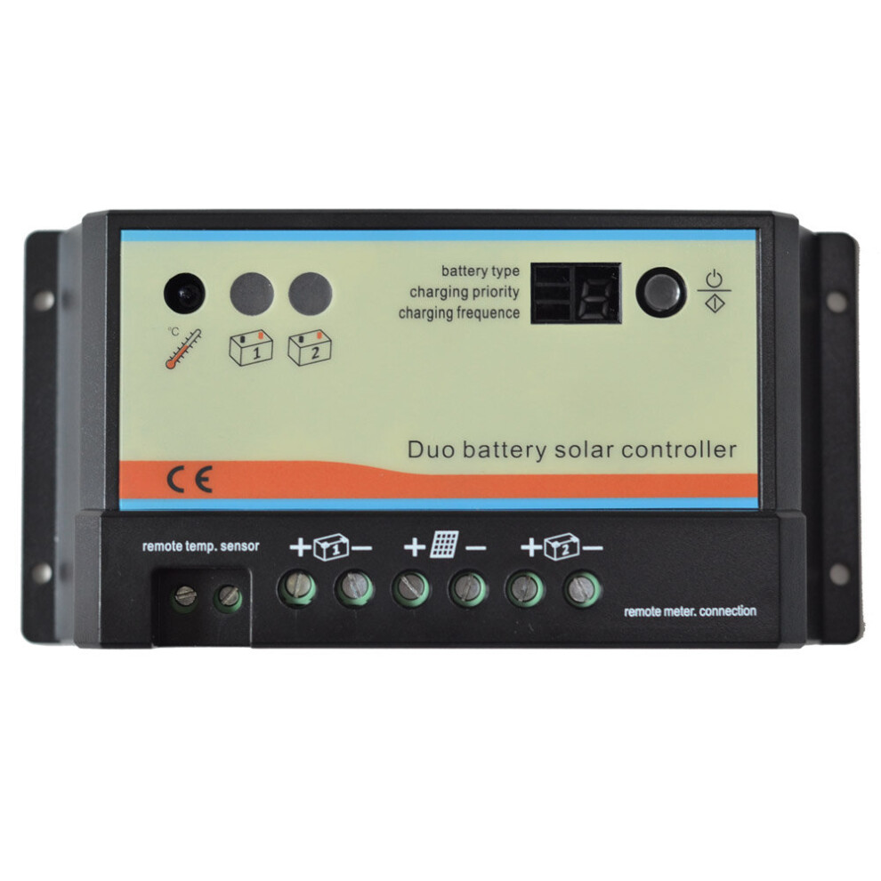 Epipdb-Com 10A 20A12v 24V Dual Battery Rv Solar Controller Charger High Efficient Pwm Charging Regulator 622135967302