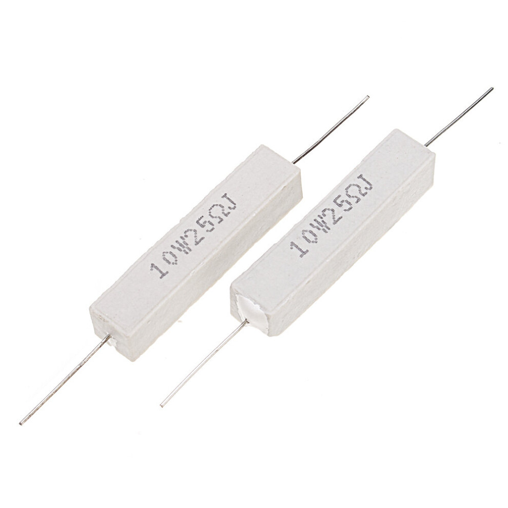 50Pcs 10W 25 Ohm 25R Ceramic Cement Resistor 300028135990