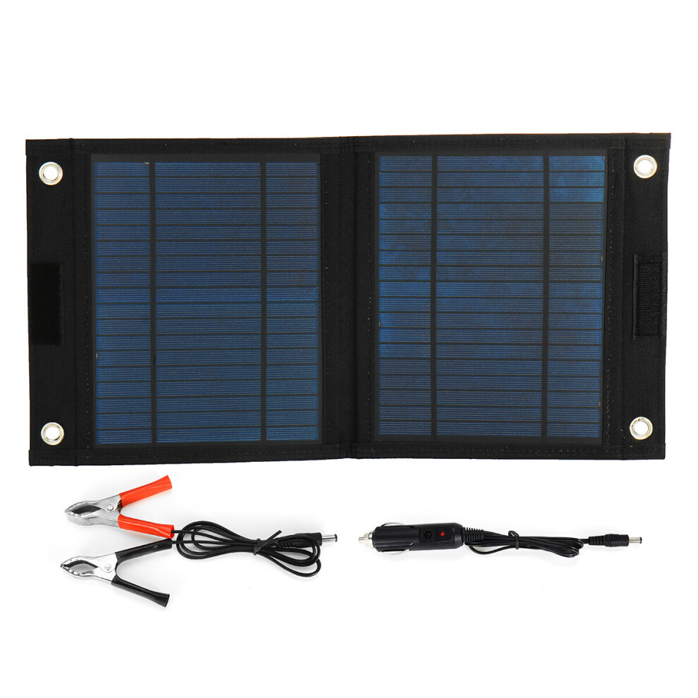 25W 12V Foldable Monocrystalline Solar Panel Folding Power Charging Battery 300028123454