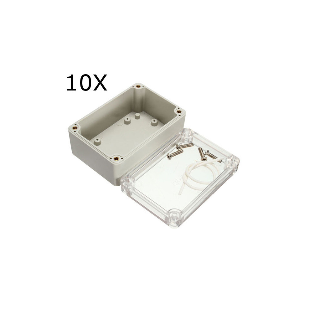 10Pcs 100X68x50mm Electronic Plastic Box Waterproof Electrical Junction Case 712662469803