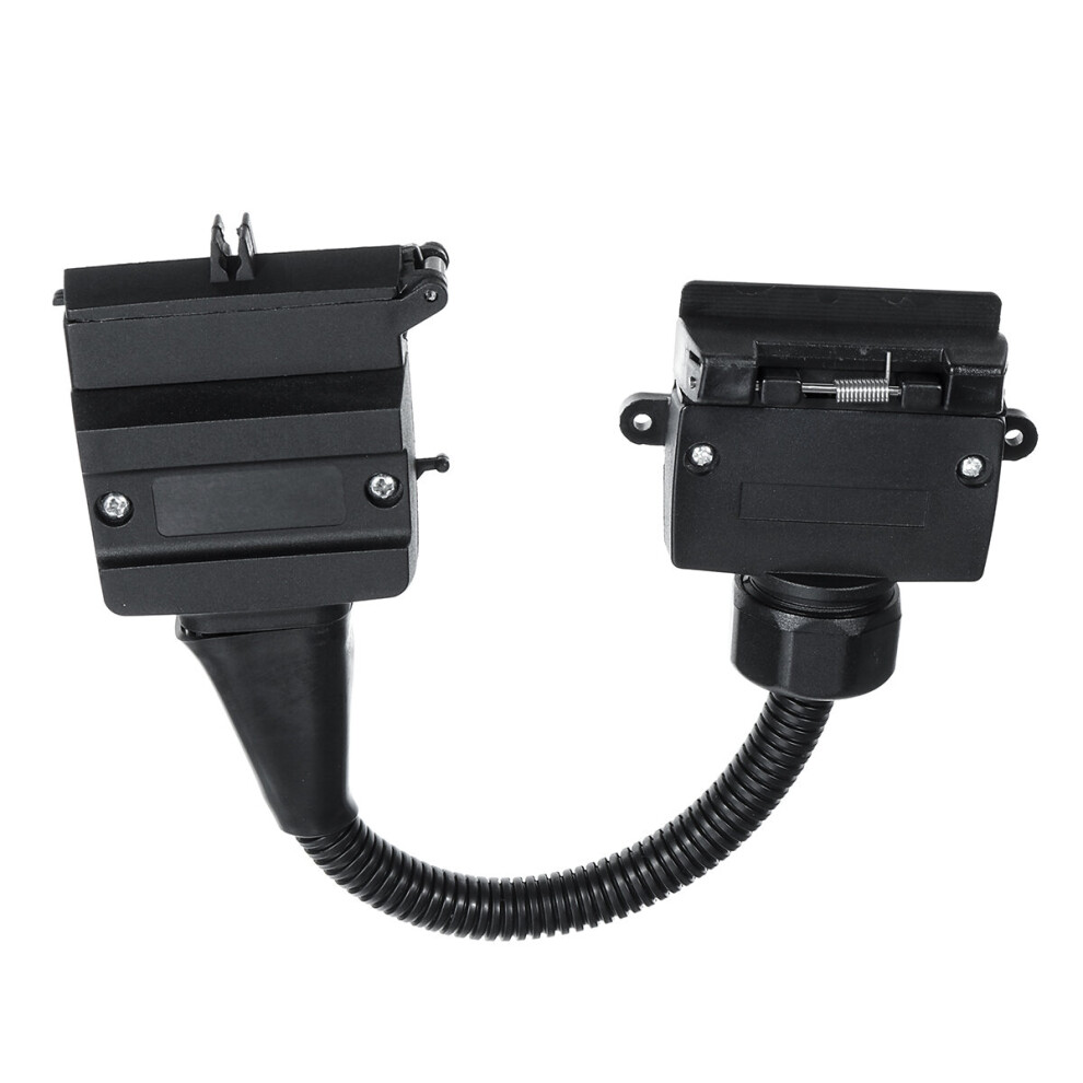 7 Pin Flat Female Socket To 12 Pin Male Plug Caravan Connector Trailer Adaptor 7427046195256