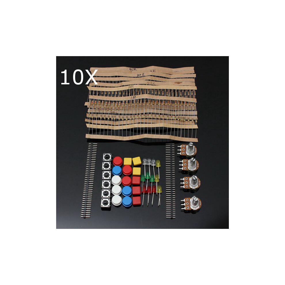10Pcs Electronic Parts Component Resistor Switch Button Kit 728943086805