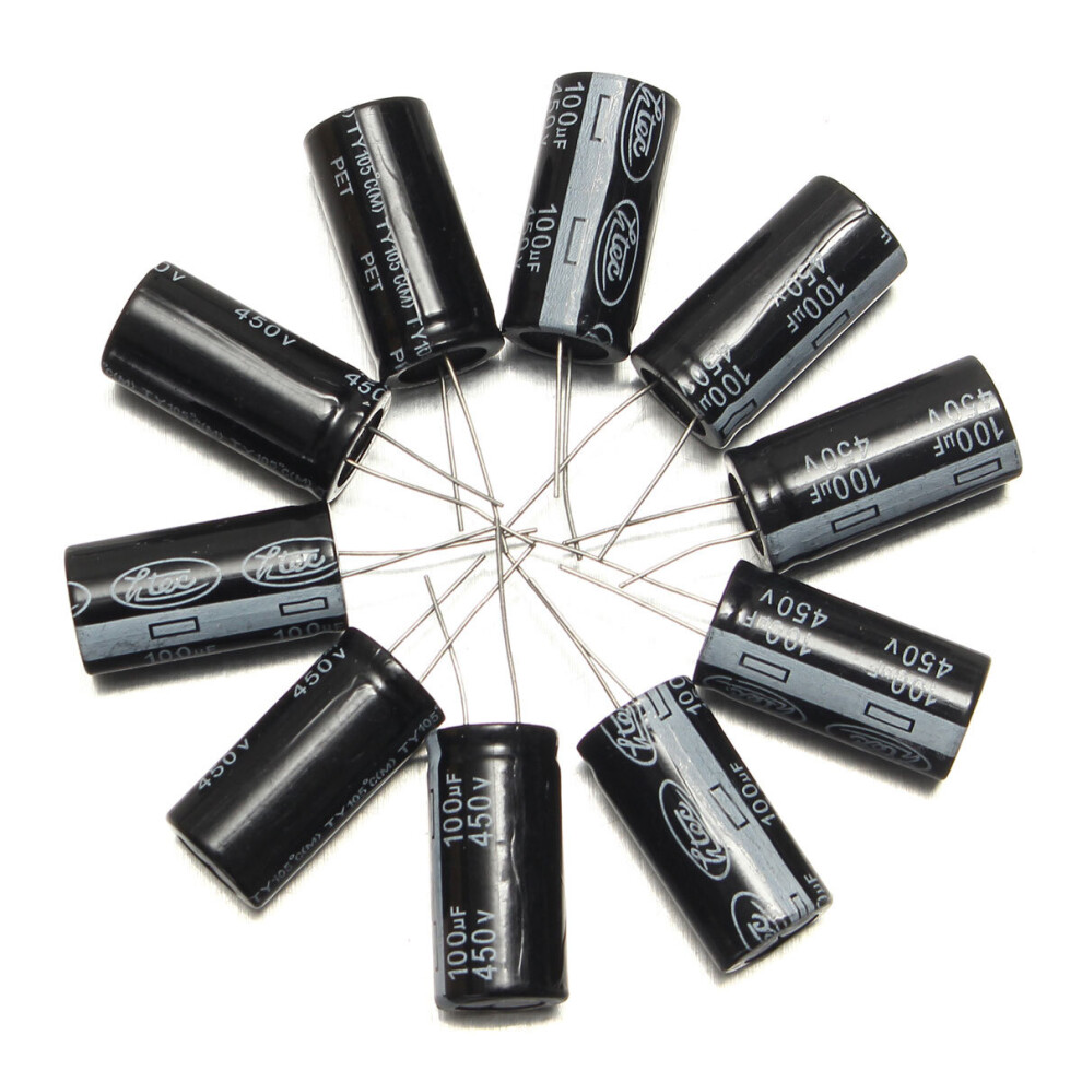 50Pcs 100Uf 450V 105C Radial Electrolytic Capacitor 18X35mm 921698291740