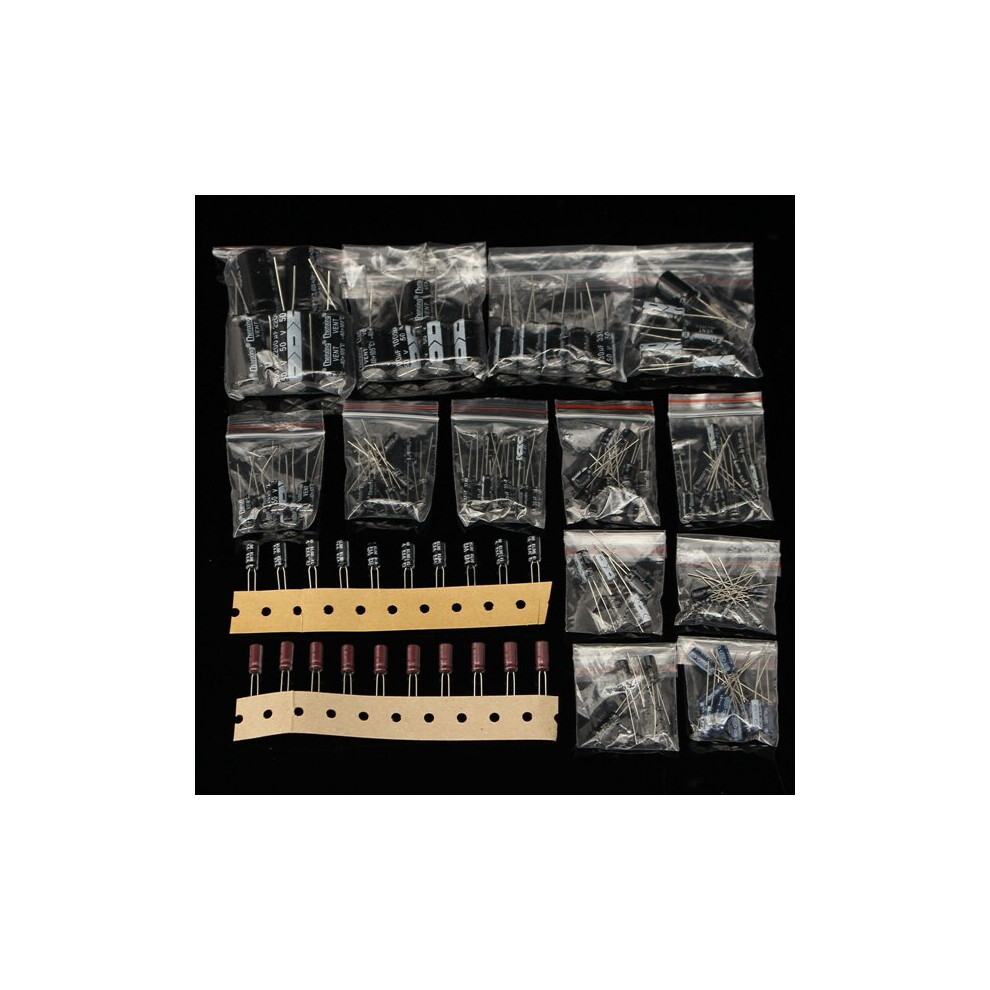 600Pcs 15 Value 50V Electrolytic Capacitor 1Uf-2200Uf Assortment Kit 818289429838