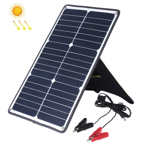 HAWEEL 20W Waterproof Solar Charging Panel Solar Panel with Tiger Clip Support Fast Charging Connected in Series 1