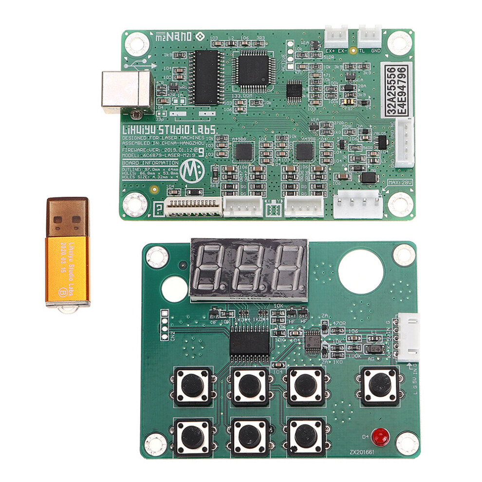 M2 Nano Laser Controller Mother Main Board + Control Panel + Dongle B System Engraver Cutter Diy 3020 3040 K40 715834936806