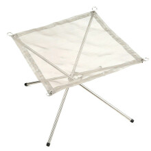 Fire Pit Burning Stand Outdoor Portable Folding Rack Heating Stove Charcoal Fuel Frame