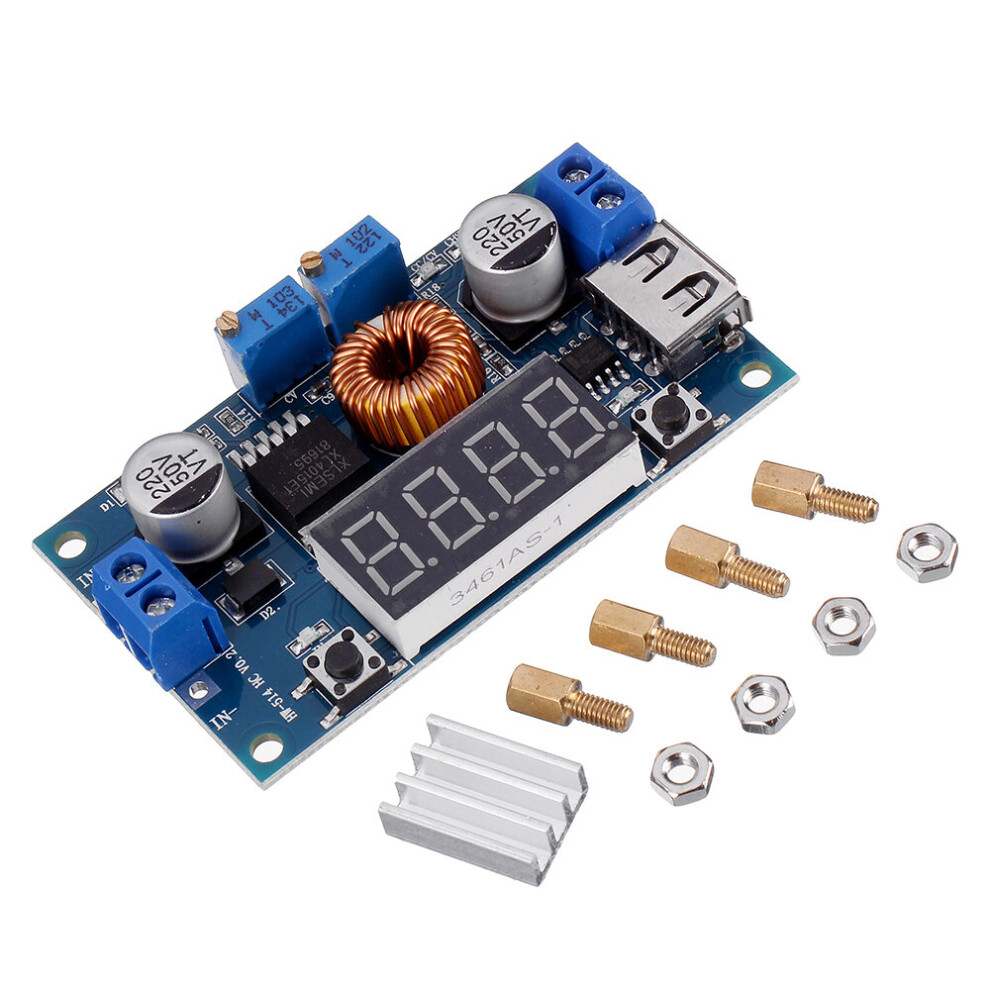 5Pcs Xl4015 5A High Power 75W Dc-Dc Adjustable Step Down Module Led Voltmeter Power Supply Module 773823729235