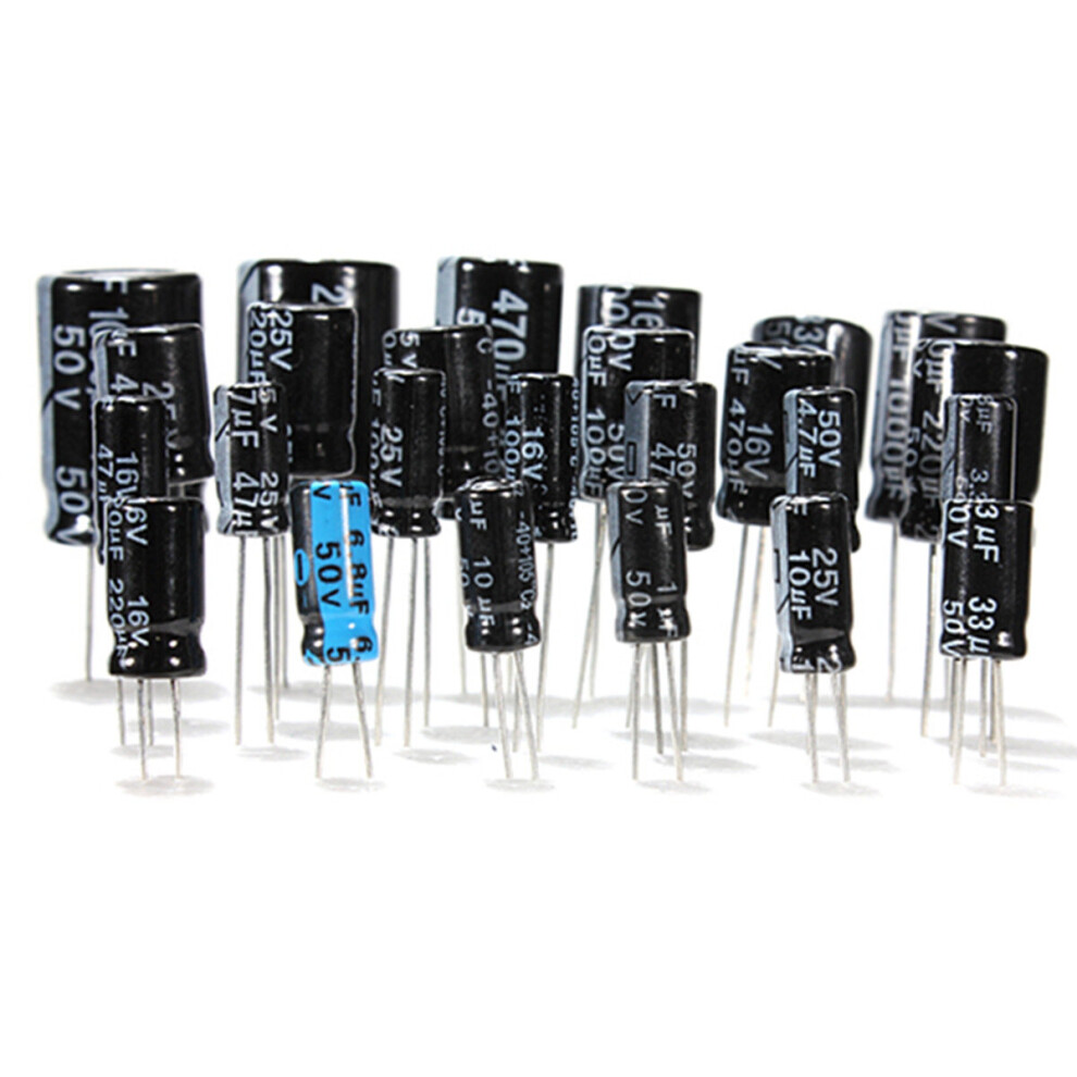 3Pcs Geekcreit 1Uf-2200Uf 125Pcs 25 Values Electrolytic Capacitor Assorted Kit Set 4894462093450