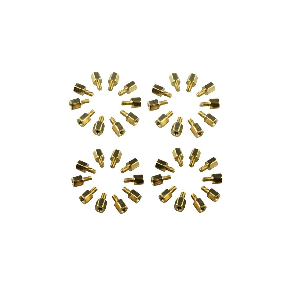 200Pcs Diy Project M2.5 X 5 + 5Mm Hex Brass Standoff Spacers Copper Pillar For Pcb Board 682549732446