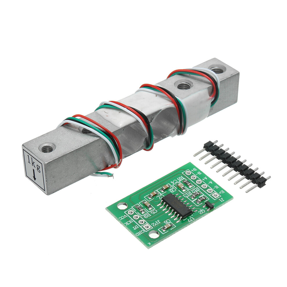 3Pcs Hx711 24Bit Ad Module + 1Kg Aluminum Alloy Scale Weighing Sensor Load Cell Kit 694810505789