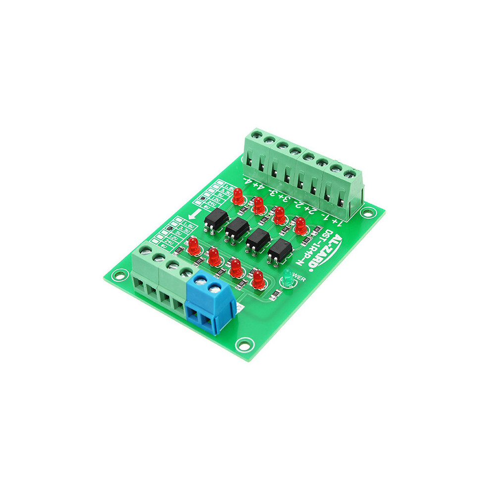 3Pcs 24V To 5V 4 Channel Optocoupler Isolation Board Isolated Module 300028111147