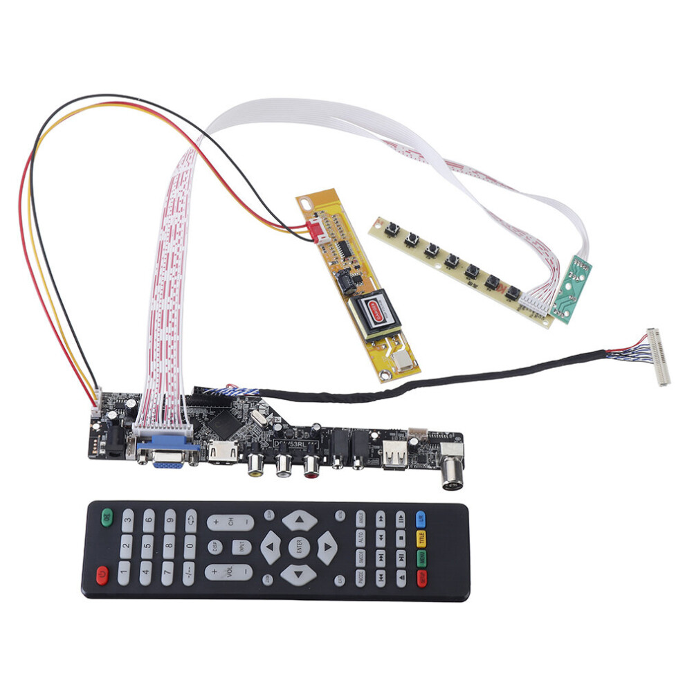 Tv+Hdmi+Vga+Av+Usb+Audio Tv Lcd Driver Board Controller Board Diy Kit For 15.4 Inch Lp154w01 B154ew08 B154ew01 Lp154wx4 1280X800 Lcd 6906141297498