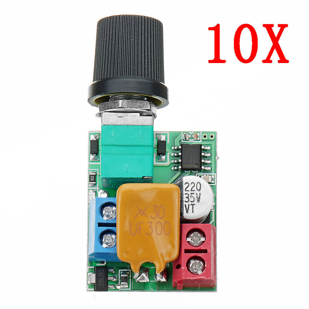 10Pcs Dc 5V To 35V 5A Mini Motor Pwm Speed Controller Ultra Small Led Dimmer Speed Switch Governor 300028047002