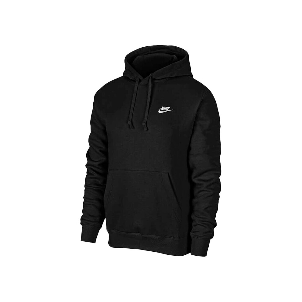 (Black, Hoodie) NIKE Club Mens Full Tracksuits Hoodie Joggers Casual Sweat Gym Bottom Black S-XL 