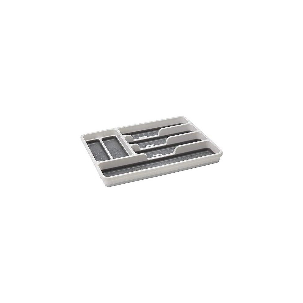 Anti Slip 6 Compartment Drawer Plastic Kitchen Cutlery Organiser