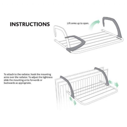 Addis Addis Radiator Airer 3m Metallic 518042 2