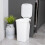 Addis Addis Recycling 18 litres White Caddy With Metallic Carrying Handle 4