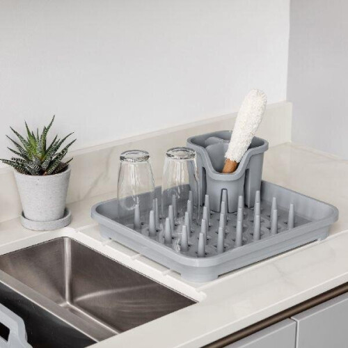 Addis Addis Eco Cutlery Drainer Grey 518357 1