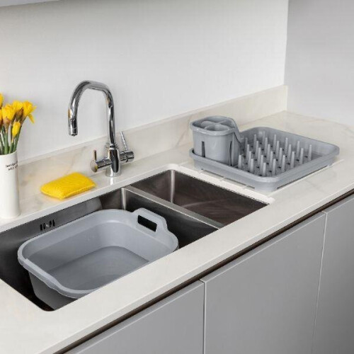 Addis Addis Eco Cutlery Drainer Grey 518357 2