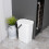 Addis Addis Recycling 18 litres White Caddy With Metallic Carrying Handle 2