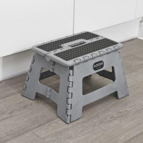 Addis Folding Step Stool Tools, Metallic Grey 2