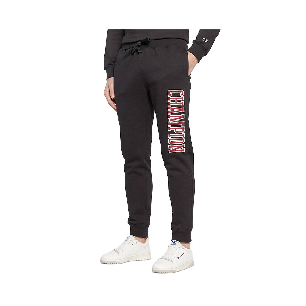 Champion (, 2XL) Mens Joggers Fleece Bottoms Casual Gym Cuffed Sweatpants Trousers New Black