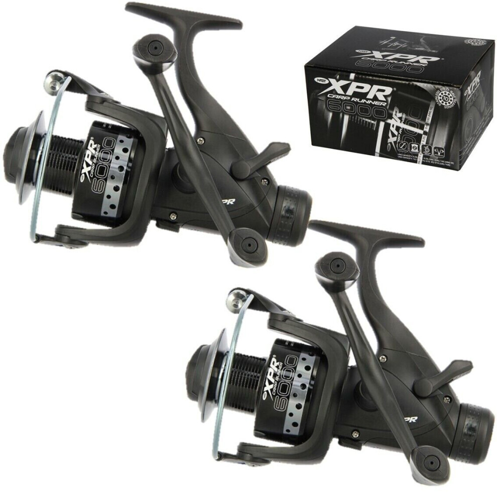 Ngt 2X New Xpr 6000 10Bb Carp Coarse Fishing Bait Runner Reel Deluxe Twin Handle