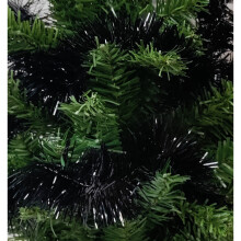 Black Christmas Tinsel Garland 2.7M Black Shiny Christmas Tree Tinsel