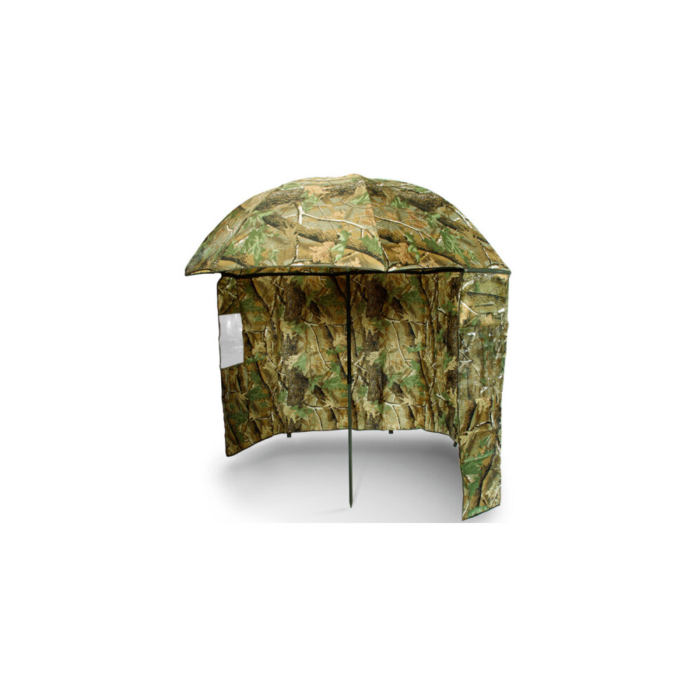 45" Camo Brolly With Zip On Side Sheet / Skirt Fishing Umbrella