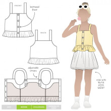 Style Arc Sewing Pattern Kids Kit Tank Top Kids Ages 2-8 Tops