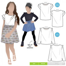 Style Arc Sewing Pattern Kids Amalia Knit T Kids Ages 1-8 Tops