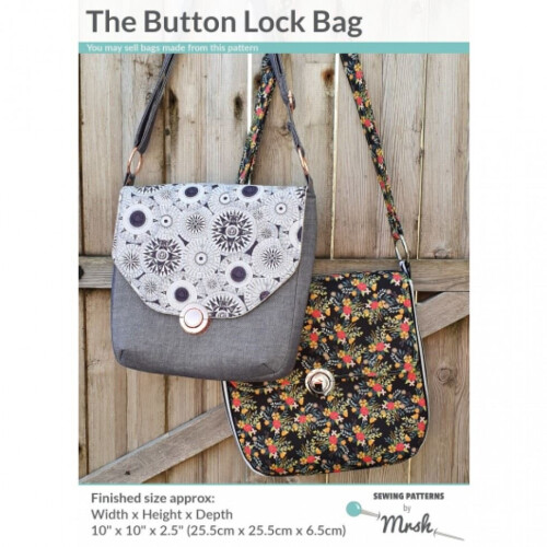 Mrs H Patterns Sewing Pattern The Button Lock Bag  Bags