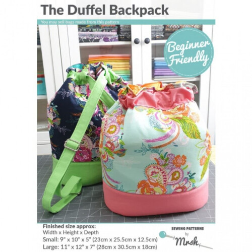Mrs H Patterns Sewing Pattern The Duffel Backpack  Bags