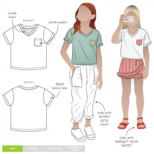 Style Arc Sewing Pattern Kids Taylor Knit Tee Kids Ages 2-8 Tops